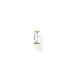 Thomas Sabo Individuellt Stiftörhängen Baguette Vit Sten Guld – H2185-414-14
