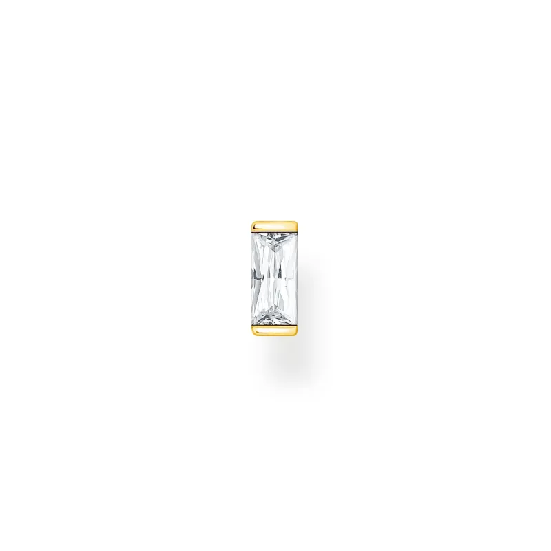 Thomas Sabo Individuellt Stiftörhängen Baguette Vit Sten Guld – H2185-414-14