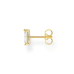 Thomas Sabo Individuellt Stiftörhängen Baguette Vit Sten Guld – H2185-414-14
