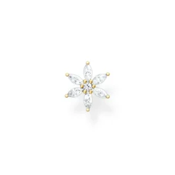 Thomas Sabo Individuellt Stiftörhängen Blomma Vit Stenar Guld – H2196-414-14