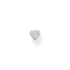 Thomas Sabo Individuellt Stiftörhängen Hjärta Med Pavé Silver- H2145-051-14
