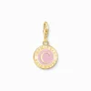 Thomas Sabo Ledamot Charm rosa Charmista Coin guldpläterad