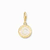 Thomas Sabo Ledamot Charm vit Charmista Coin guldpläterad