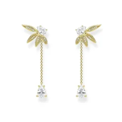 Thomas Sabo Örhängen Blad Och Kedje Stora Guld – H2105-414-14