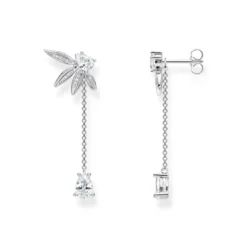 Thomas Sabo Örhängen Blad Och Kedje Stora Silver – H2105-051-14