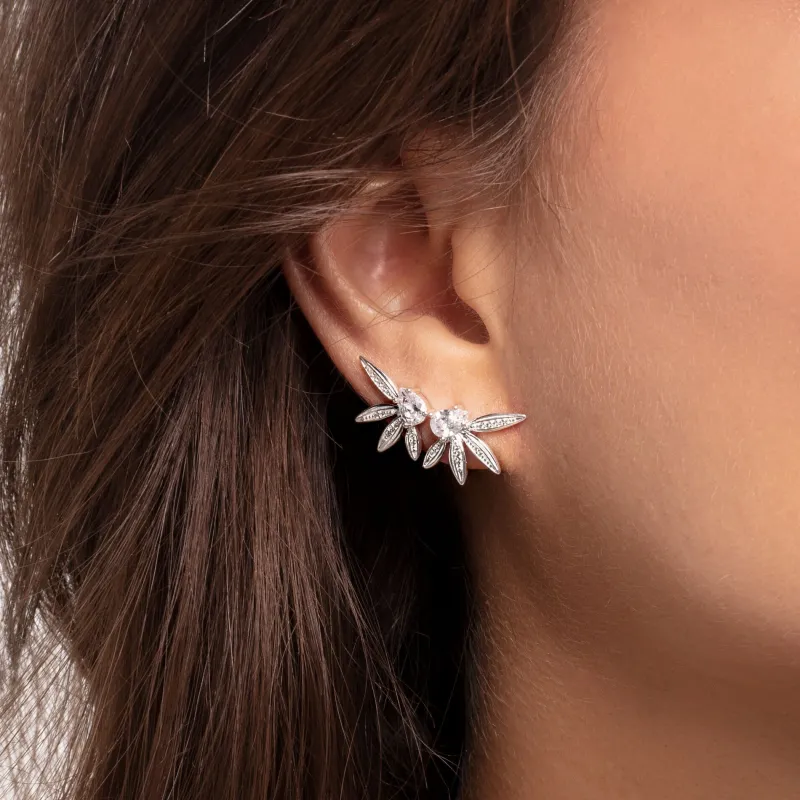 Thomas Sabo Örhängen Blad Och Kedje Stora Silver – H2105-051-14