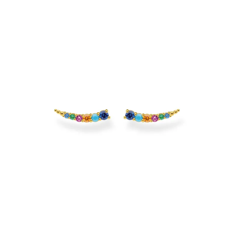 Thomas Sabo Örhängen Öronklättrare Stenar I Färg Guld – H2158-488-7