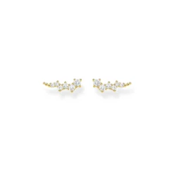Thomas Sabo Örhängen Öronklättrare Vita Stenar Guld – H2157-414-14