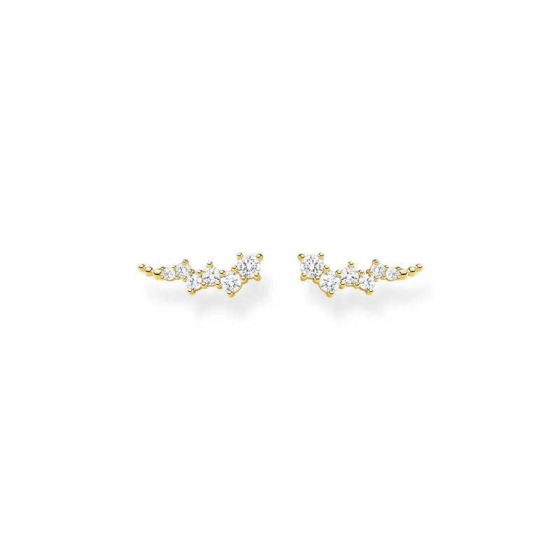 Thomas Sabo Örhängen Öronklättrare Vita Stenar Guld – H2157-414-14