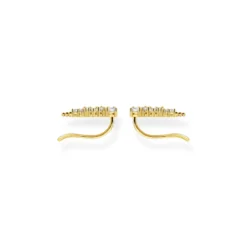 Thomas Sabo Örhängen Öronklättrare Vita Stenar Guld – H2157-414-14