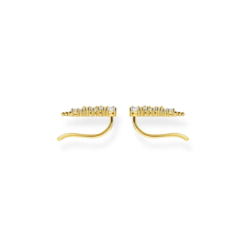 Thomas Sabo Örhängen Öronklättrare Vita Stenar Guld – H2157-414-14