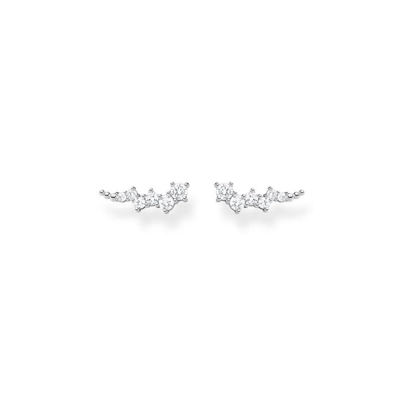 Thomas Sabo Örhängen Öronklättrare Vita Stenar Silver – H2157-051-14