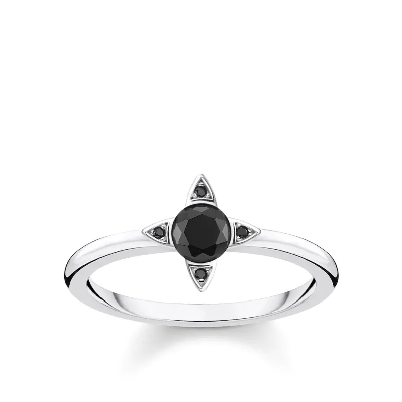 Thomas Sabo Ring Svarta Stenar Silver – TR2268-643-11