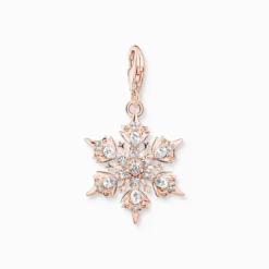 Thomas Sabo Snöflinga med vita stenar roséguld – 1903
