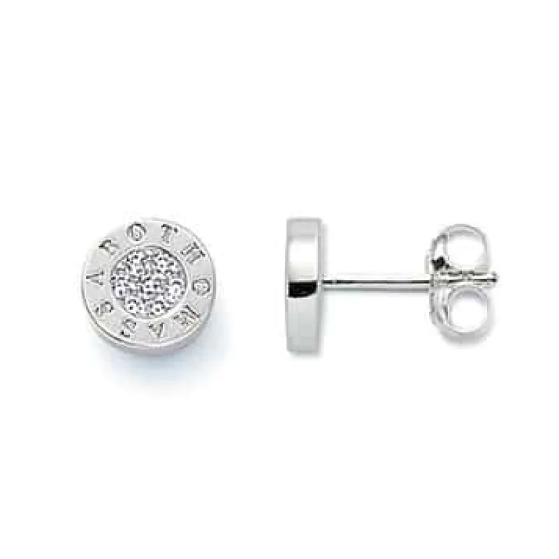 Thomas Sabo Stiftörhängen classic pavé vit – H1547-051-14