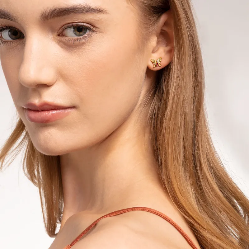 Thomas Sabo Stiftörhängen Fjäril Guld – H2100-995-7