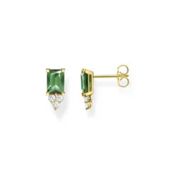 Thomas Sabo Stiftörhängen Grön Sten Guld – H2173-971-6