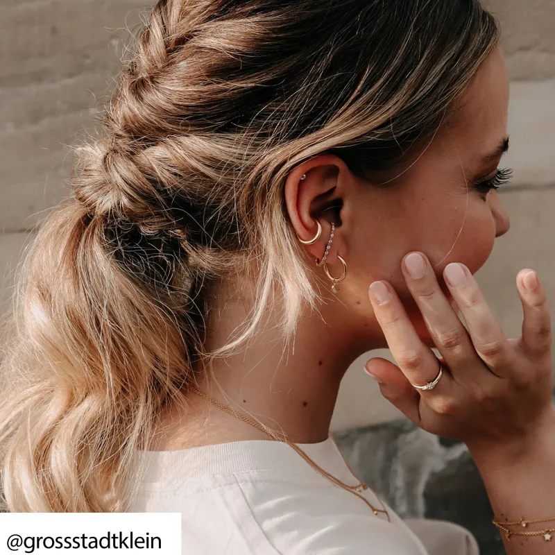 Thomas Sabo Stiftörhängen Individuellt Vita Stenar Guld – H2155-414-14