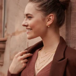 Thomas Sabo Stiftörhängen Individuellt Vita Stenar Guld – H2155-414-14