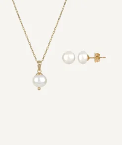 Halsband VIDAL & VIDAL SET & Örhängen Pärlor X7700838