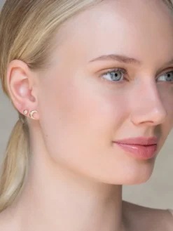 Örhängen YLVA LI Diamond Moon – Gold 8741