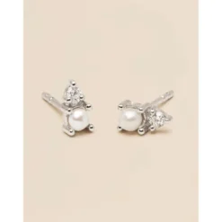 Signature Diamond Collection YLVA LI Diamond Pearl Stud Örhängen – Silver 8712