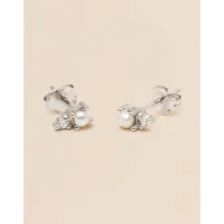 Signature Diamond Collection YLVA LI Diamond Pearl Stud Örhängen – Silver 8712