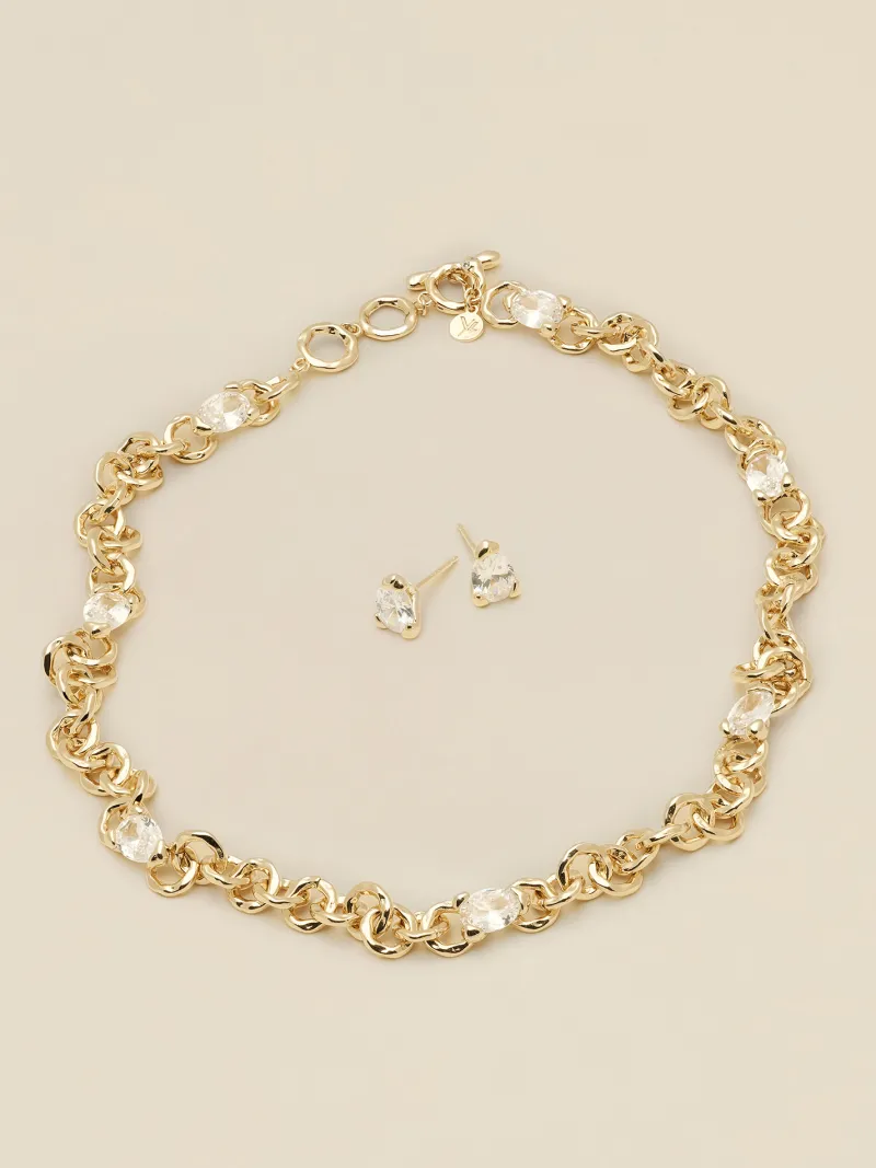 Halsband YLVA LI Embla Avantgarde Crystal – Guld
