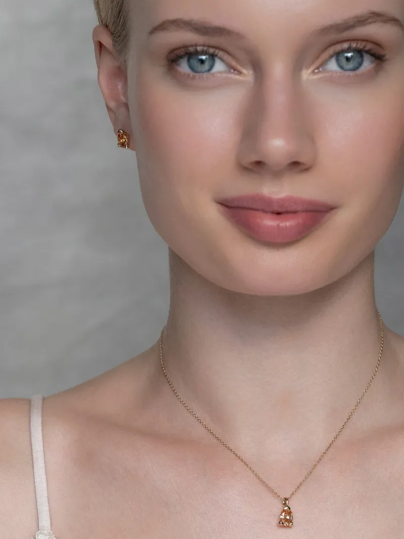 Halsband YLVA LI Embla Orange – Guld