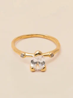 Ringar YLVA LI Embla Ring Crystal – Guld