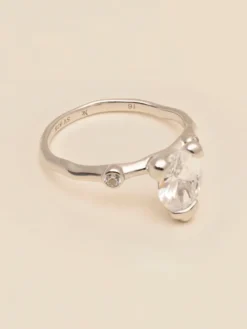 Ringar YLVA LI Embla ring Crystal – Silver
