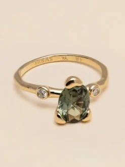 Ringar YLVA LI Embla Ring Tourmaline – Guld