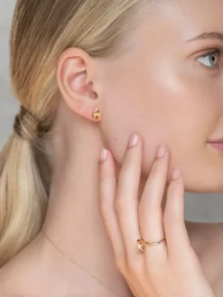 Örhängen YLVA LI Embla Stud Orange – Guld