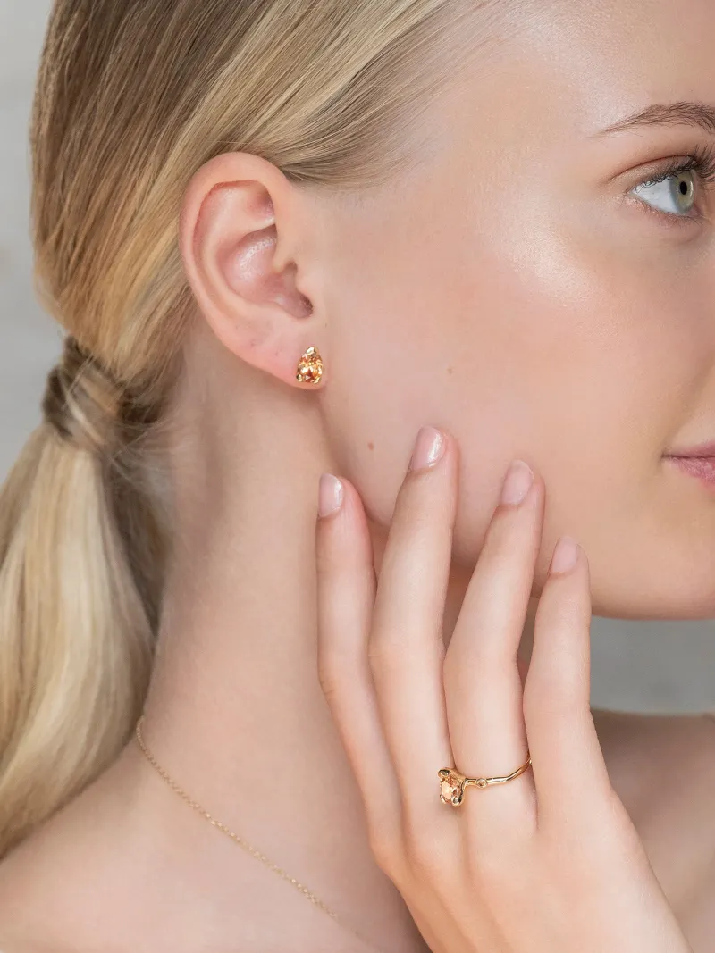 Örhängen YLVA LI Embla Stud Orange – Guld