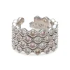Ringar YLVA LI Halo Pink Champagne Ring Silver 3033