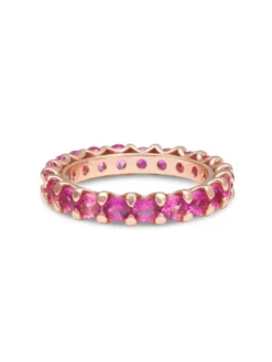 Ringar YLVA LI Julien Pink Ruby Ring Guld 3021