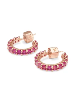 Örhängen YLVA LI Julien Pink Ruby Guld 6091