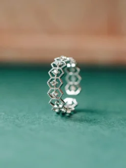 Ringar YLVA LI Mademoiselle Ring Crystal Silver 3081