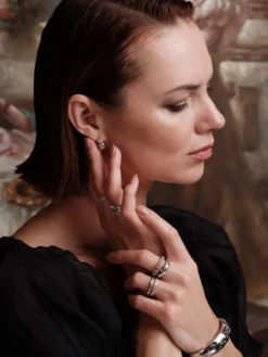 Ringar YLVA LI Mademoiselle Ring Crystal Silver 3072