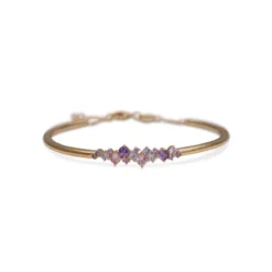 Armband YLVA LI Meadow Guld Pink Amethyst 5052