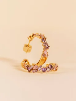 Örhängen YLVA LI Meadow Avantgarde Pink Amethyst Guld 6012