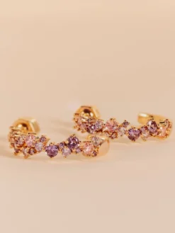 Örhängen YLVA LI Meadow Avantgarde Pink Amethyst Guld 6012