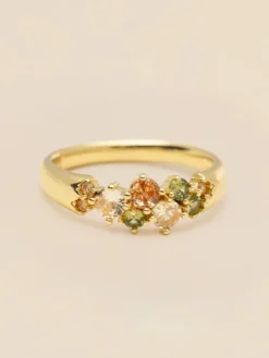 Ringar YLVA LI Meadow Ring Peridot – Guld