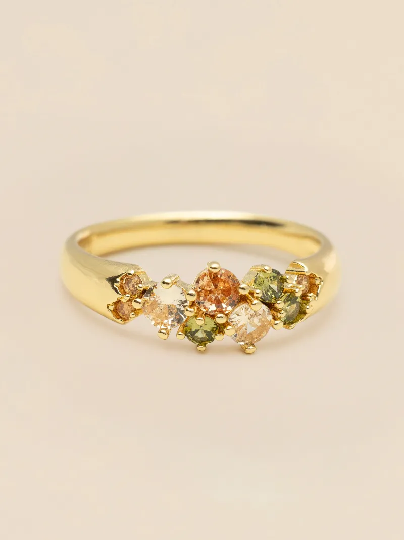 Ringar YLVA LI Meadow Ring Peridot – Guld