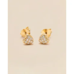 Signature Diamond Collection YLVA LI Pave Heart Diamond Örhängen – Gold 8651