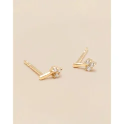 Signature Diamond Collection YLVA LI Petite Diamond Heart Örhängen – Gold 8731