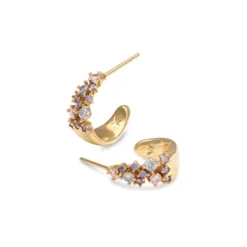 Örhängen YLVA LI Petite Meadow Pink Amethyst Guld 6002