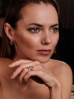 Ringar YLVA LI Petite Meadow ring Champagne – Silver