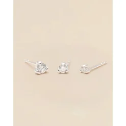 Signature Diamond Collection YLVA LI Signature Stud Diamond Örhängen 3,4mm – Silver 8626