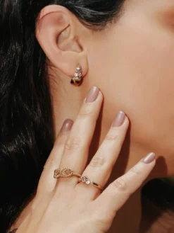 Ringar YLVA LI Yves Bow Ring Guld 3042